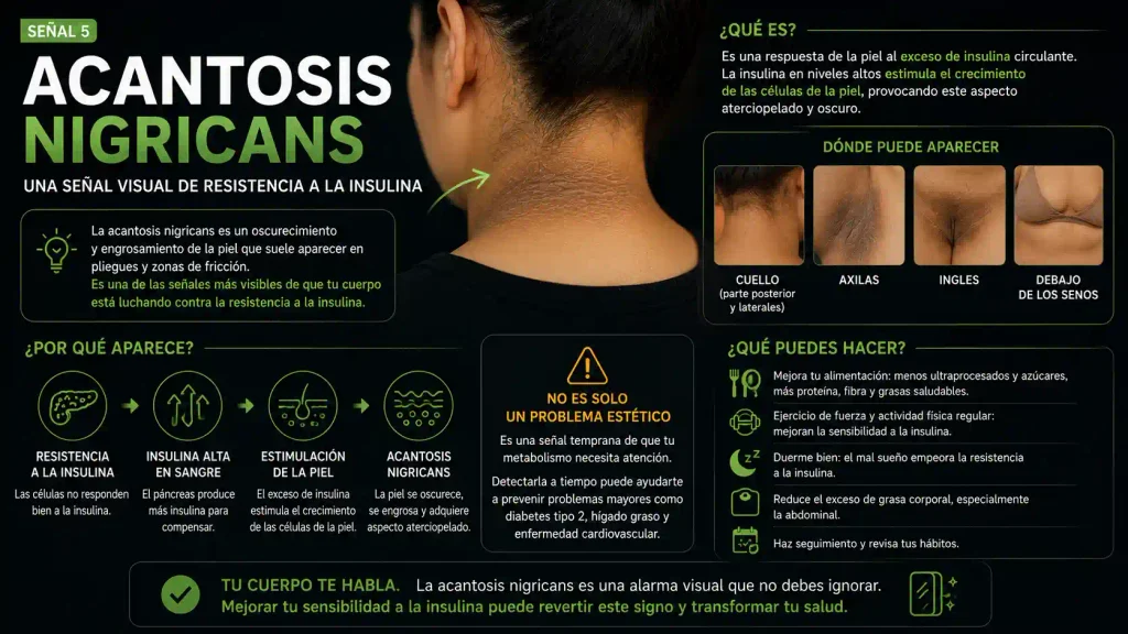 Acantosis nigricans como posible signo cutáneo asociado a resistencia a la insulina