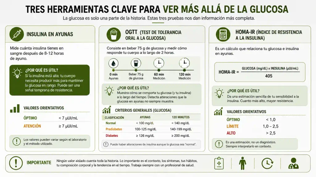 Insulina en ayunas, OGTT y HOMA-IR para evaluar la resistencia a la insulina